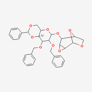 5-[[2-phenyl-7,8-bis(phenylmethoxy)-4,4a,6,7,8,8a-hexahydropyrano[3,2-d][1,3]dioxin-6-yl]oxy]-3,8,9-trioxatricyclo[4.2.1.02,4]nonane