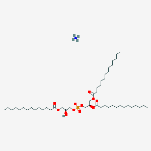 molecular formula C48H96NO11P B3044046 Tetradecanoic acid, (1R)-1-[[[hydroxy[(2S)-2-hydroxy-3-[(1-oxotetradecyl)oxy]propoxy]phosphinyl]oxy]methyl]-1,2-ethanediyl ester, ammonium salt CAS No. 325466-04-4