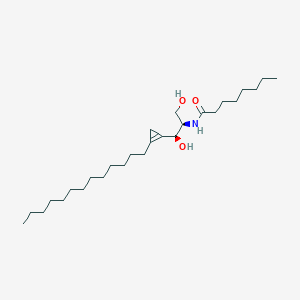 molecular formula C27H51NO3 B3044073 N-((1S,2R)-1,3-Dihydroxy-1-(2-tridecylcycloprop-1-en-1-yl)propan-2-yl)octanamide CAS No. 649767-83-9