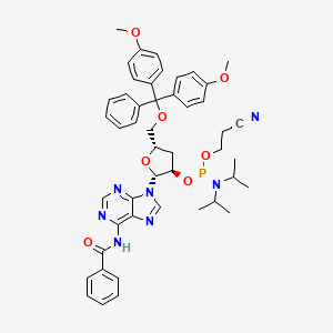 N-[9-[(2R,3R,5S)-5-[[Bis(4-methoxyphenyl)-phenylmethoxy]methyl]-3-[2-cyanoethoxy-[di(propan-2-yl)amino]phosphanyl]oxyoxolan-2-yl]purin-6-yl]benzamide