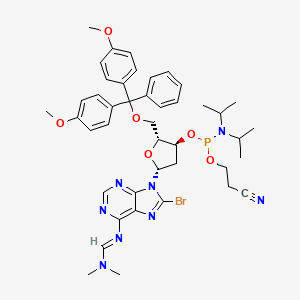8-Bromo-5'-O-(4,4'-dimethoxytrityl)-N6-dimethylaminomethylene-2'-deoxyadenosine, 3'-[(2-cyanoethyl)-(N,N-diisopropyl)]phosphoramidite