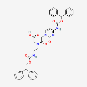2-(N-(2-((((9H-Fluoren-9-yl)methoxy)carbonyl)amino)ethyl)-2-(4-(((benzhydryloxy)carbonyl)amino)-2-oxopyrimidin-1(2H)-yl)acetamido)acetic acid