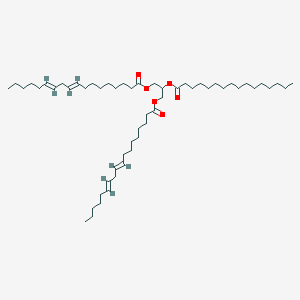 molecular formula C55H98O6 B3044275 Glycerol 1,3-di-(9Z,12Z-octadecadienoate) 2-hexadecanoate CAS No. 2190-16-1