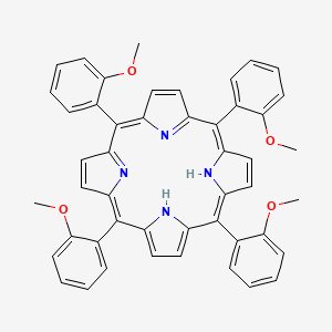 molecular formula C48H38N4O4 B3044288 5,10,15,20-Tetrakis(2-methoxyphenyl)-21,22-dihydroporphyrin CAS No. 29114-94-1