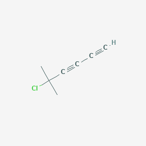 molecular formula C7H7Cl B3044332 5-Chloro-5-methylhexa-1,3-diyne CAS No. 1000-44-8