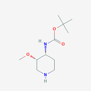 molecular formula C11H22N2O3 B3044339 tert-butyl ((3S,4R)-3-methoxypiperidin-4-yl)carbamate CAS No. 1000027-16-6