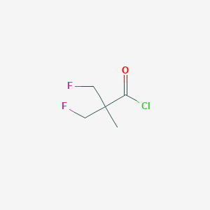 molecular formula C5H7ClF2O B3044349 3-Fluoro-2-(fluoromethyl)-2-methylpropanoyl chloride CAS No. 100007-67-8