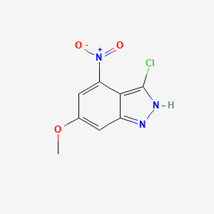 molecular formula C8H6ClN3O3 B3044378 3-Chloro-6-methoxy-4-nitro-1H-indazole CAS No. 1000341-15-0