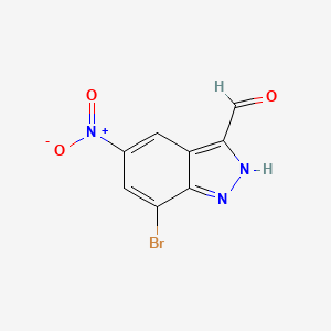 7-bromo-5-nitro-2H-indazole-3-carbaldehyde