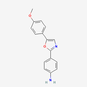 4-[5-(4-Methoxyphenyl)-1,3-oxazol-2-yl]aniline