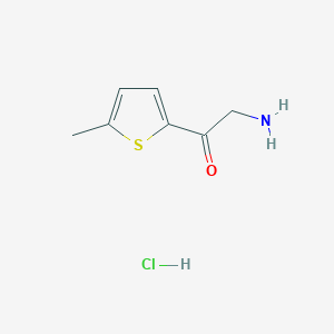 molecular formula C7H10ClNOS B3044405 Ethanone, 2-amino-1-(5-methyl-2-thienyl)-, hydrochloride (1:1) CAS No. 100044-40-4
