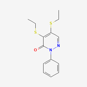 3(2H)-Pyridazinone, 4,5-bis(ethylthio)-2-phenyl-