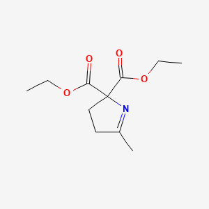 molecular formula C11H17NO4 B3044426 Diethyl 5-methyl-3,4-dihydro-2H-pyrrole-2,2-dicarboxylate CAS No. 100055-99-0