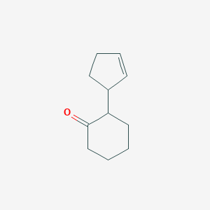 molecular formula C11H16O B3044428 Cyclohexanone, 2-(2-cyclopenten-1-yl)- CAS No. 100056-75-5
