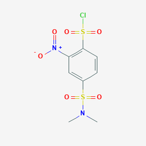 molecular formula C8H9ClN2O6S2 B3044468 4-(Dimethylsulfamoyl)-2-nitrobenzene-1-sulfonyl chloride CAS No. 1000932-58-0