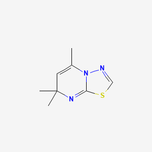 molecular formula C8H11N3S B3044475 7H-1,3,4-Thiadiazolo[3,2-a]pyrimidine, 5,7,7-trimethyl- CAS No. 100096-64-8