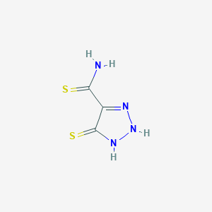 molecular formula C3H4N4S2 B3044478 1H-1,2,3-Triazole-4-carbothioamide, 5-mercapto- CAS No. 100097-68-5