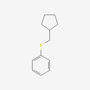 molecular formula C12H16S B3044610 Benzene, [(cyclopentylmethyl)thio]- CAS No. 100258-36-4