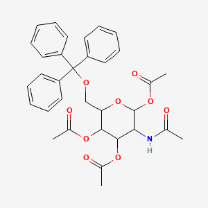 3-(Acetylamino)-2,5-di(acetyloxy)-6-[(trityloxy)methyl]tetrahydro-2h-pyran-4-yl acetate