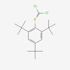 molecular formula C19H29Cl2P B3044636 dichloromethylidene-(2,4,6-tritert-butylphenyl)phosphane CAS No. 100281-24-1