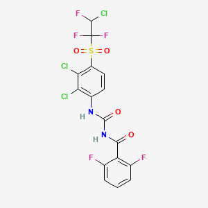 molecular formula C16H8Cl3F5N2O4S B3044682 N-((2,3-Dichloro-4-(2-chloro-1,1,2-trifluoroethyl)sulfonylphenyl)carbamoyl)-2,6-difluorobenzamide CAS No. 100341-83-1