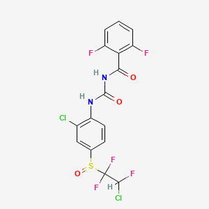 molecular formula C16H9Cl2F5N2O3S B3044684 N-((2-Chloro-4-(2-chloro-1,1,2-trifluoroethyl)sulfinylphenyl)carbamoyl)-2,6-difluorobenzamide CAS No. 100341-95-5