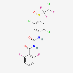 molecular formula C16H8Cl3F5N2O3S B3044685 N-((2,5-Dichloro-4-(2-chloro-1,1,2-trifluoroethyl)sulfinylphenyl)carbamoyl)-2,6-difluorobenzamide CAS No. 100341-97-7