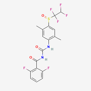 molecular formula C18H14F6N2O3S B3044686 N-((2,5-Dimethyl-4-(1,1,2,2-tetrafluoroethylsulfinyl)phenyl)carbamoyl)-2,6-difluorobenzamide CAS No. 100342-07-2