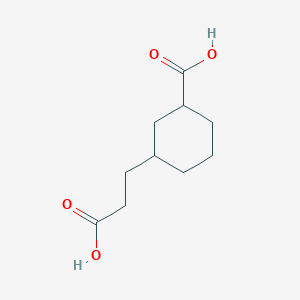 molecular formula C10H16O4 B3044700 Cyclohexanepropanoicacid, 3-carboxy- CAS No. 10036-24-5