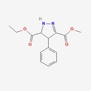 molecular formula C14H16N2O4 B3044701 5-O-ethyl 3-O-methyl 4-phenyl-4,5-dihydro-1H-pyrazole-3,5-dicarboxylate CAS No. 10036-65-4