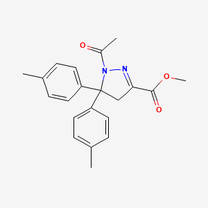 molecular formula C21H22N2O3 B3044702 methyl 1-acetyl-5,5-bis(4-methylphenyl)-4H-pyrazole-3-carboxylate CAS No. 10036-72-3