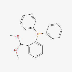 molecular formula C21H21O2P B3044707 Phosphine, [2-(dimethoxymethyl)phenyl]diphenyl- CAS No. 100366-01-6