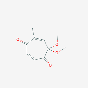 molecular formula C10H12O4 B3044806 7,7-Dimethoxy-5-methylcyclohepta-2,5-diene-1,4-dione CAS No. 100460-45-5