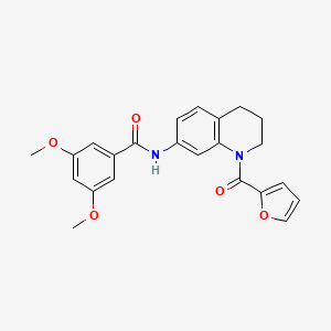molecular formula C23H22N2O5 B3044881 N-(1-(furan-2-carbonyl)-1,2,3,4-tetrahydroquinolin-7-yl)-3,5-dimethoxybenzamide CAS No. 1005294-11-0