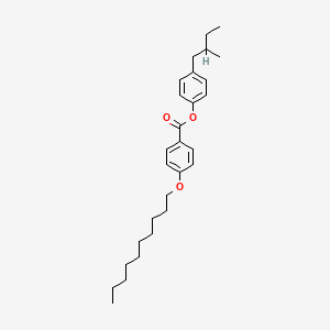 molecular formula C28H40O3 B3044898 Benzoic acid, 4-(decyloxy)-, 4-(2-methylbutyl)phenyl ester CAS No. 100545-64-0
