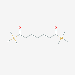 molecular formula C13H28O2Si2 B3044899 Silane, (1,7-dioxo-1,7-heptanediyl)bis[trimethyl- CAS No. 100548-15-0