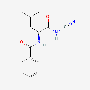 molecular formula C14H17N3O2 B3044902 Benzamide, N-[1-[(cyanoamino)carbonyl]-3-methylbutyl]-, (S)- (9CI) CAS No. 100551-53-9