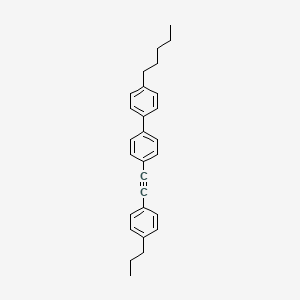 molecular formula C28H30 B3044913 1,1'-Biphenyl, 4-pentyl-4'-[(4-propylphenyl)ethynyl]- CAS No. 100558-52-9