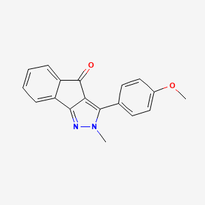 Indeno[1,2-c]pyrazol-4(2H)-one, 3-(4-methoxyphenyl)-2-methyl-