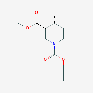molecular formula C13H23NO4 B3044989 1-tert-butyl 3-methyl (3R,4R)-rel-4-methylpiperidine-1,3-dicarboxylate CAS No. 1009376-53-7