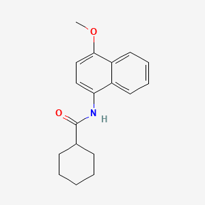 molecular formula C18H21NO2 B3045030 Cyclohexanecarboxamide, N-(4-methoxy-1-naphthyl)- CAS No. 101564-22-1