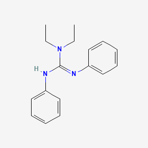 molecular formula C17H21N3 B3045031 Guanidine, N,N-diethyl-N',N''-diphenyl- CAS No. 101577-97-3