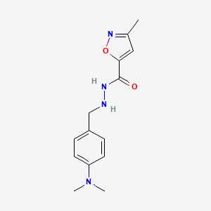 molecular formula C14H18N4O2 B3045043 N'-[[4-(dimethylamino)phenyl]methyl]-3-methyl-1,2-oxazole-5-carbohydrazide CAS No. 101670-70-6