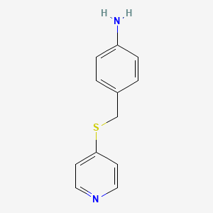molecular formula C12H12N2S B3045048 Benzenamine, 4-[(4-pyridinylthio)methyl]- CAS No. 101735-16-4