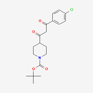 4-[3-(4-Chloro-phenyl)-3-oxo-propionyl]-piperidine-1-carboxylic acid tert-butyl ester