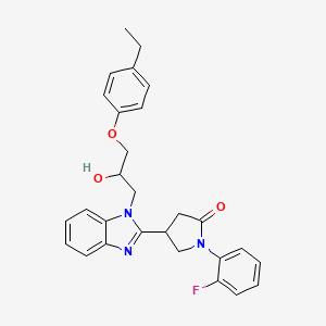 4-{1-[3-(4-Ethylphenoxy)-2-hydroxypropyl]benzimidazol-2-yl}-1-(2-fluorophenyl) pyrrolidin-2-one