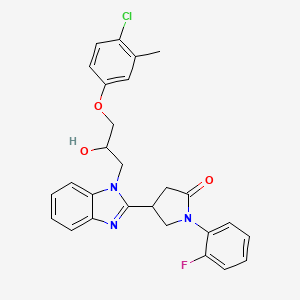 4-{1-[3-(4-chloro-3-methylphenoxy)-2-hydroxypropyl]-1H-benzimidazol-2-yl}-1-(2-fluorophenyl)pyrrolidin-2-one