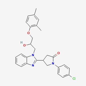 1-(4-chlorophenyl)-4-{1-[3-(2,4-dimethylphenoxy)-2-hydroxypropyl]-1H-benzimidazol-2-yl}pyrrolidin-2-one