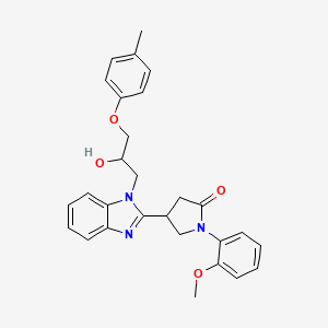 4-(1-(2-hydroxy-3-(p-tolyloxy)propyl)-1H-benzo[d]imidazol-2-yl)-1-(2-methoxyphenyl)pyrrolidin-2-one