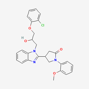 4-{1-[3-(2-chlorophenoxy)-2-hydroxypropyl]-1H-benzimidazol-2-yl}-1-(2-methoxyphenyl)pyrrolidin-2-one
